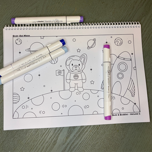 Buzz & Buddies - Volume 1 - Premium Cardstock Colouring Book