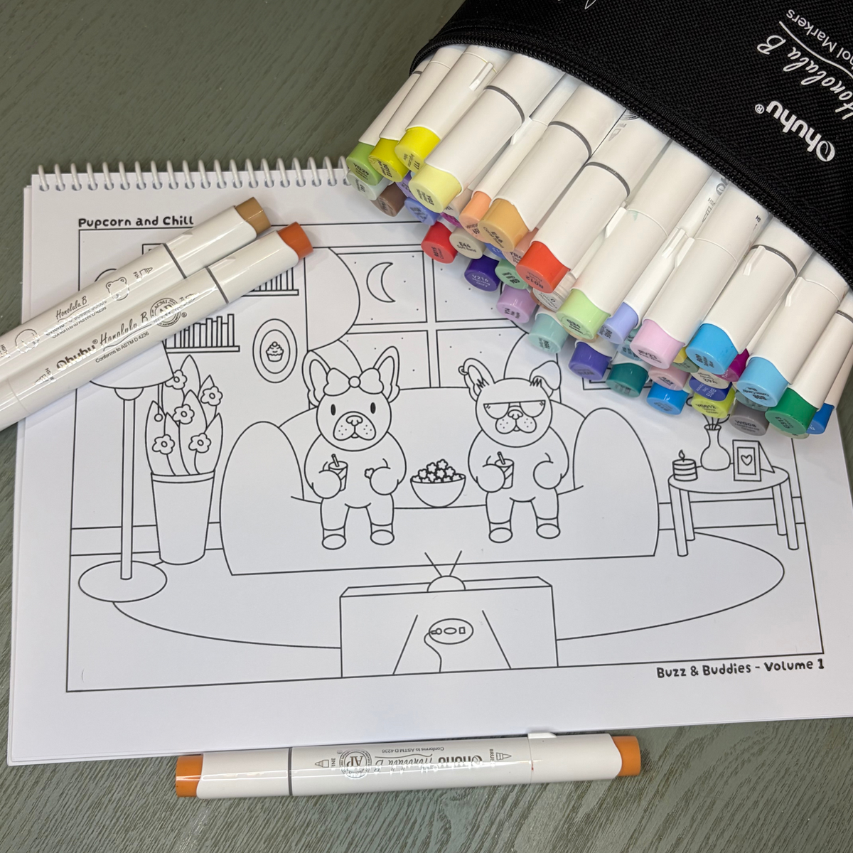 Buzz & Buddies - Volume 1 - Premium Cardstock Colouring Book